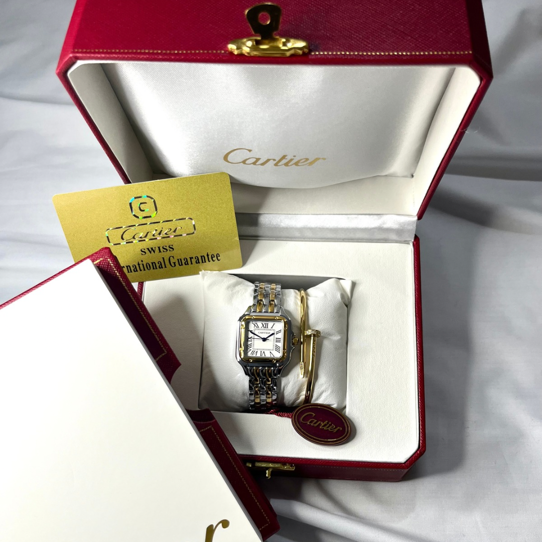 Cartier montre et bracelet cartier cadeau 🌹