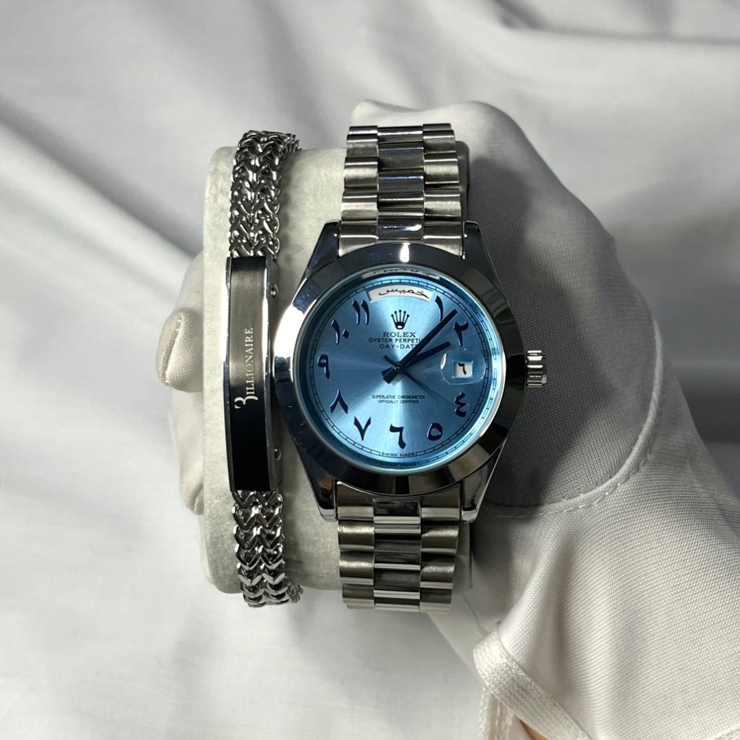 Rolex Date-just avec bracelet Billionaire