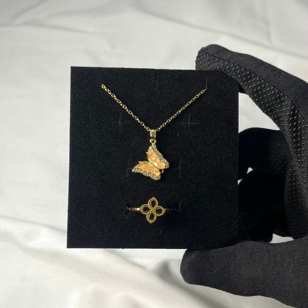 Colier Papillon et Bague