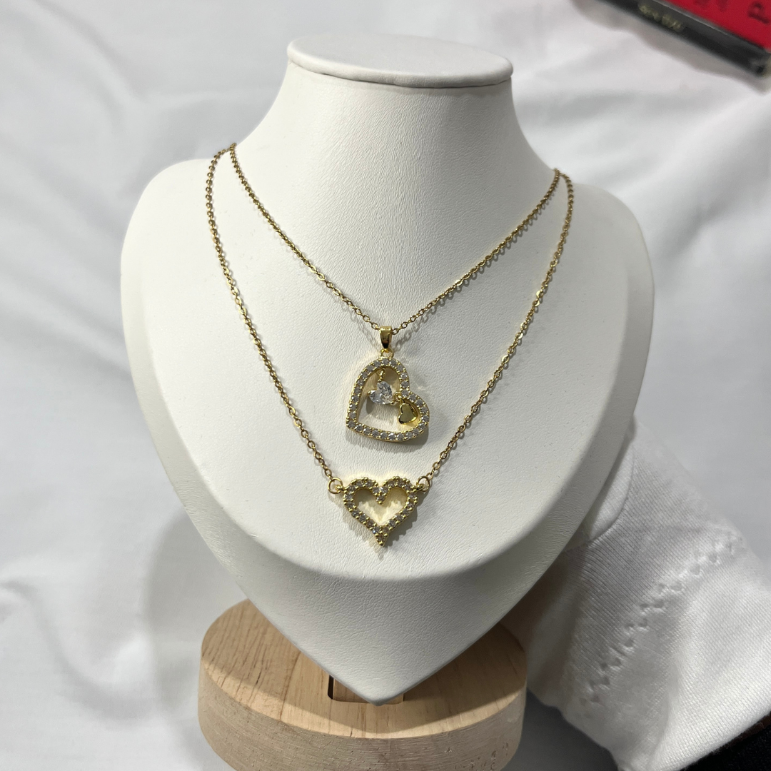 Double colier Heart