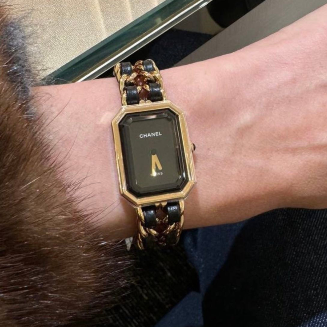 Chanel gold plated & leather